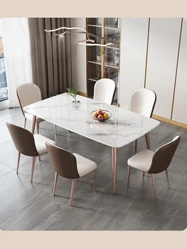 Rock bord de luat masa, lumina lux, modern și minimalist de uz casnic mese, scaune, masă dreptunghiulară