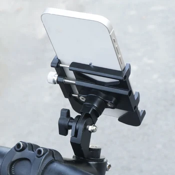 Rotativ la 360°, Ciclism Suport de Telefon Mobil Anti-Alunecare Biciclete Telefon Mobil Suport Universal din Aliaj de Aluminiu pentru Toate Smartphone-uri