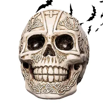 Rășină Craniu Decor Textura Fină Și Decor De Halloween Realist Schelet Ornament Anti Decolorare Pirat Craniu Decor Rece Rasina De Artizanat