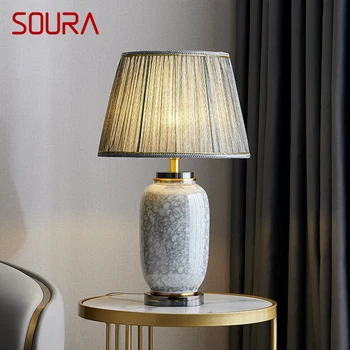 SOURA Moderne Ceramica Lampa de Masa Lux Living Dormitor Studiu CONDUS de Originalitate Alamă lampa de Birou
