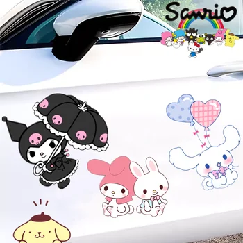 Sanrio Kawaii Autocolant Decorativ Masina Hello Kitty Cinnamoroll Kuromi Motocicleta Zero Blocarea Autocolant pentru Copii Jucarie Cadou