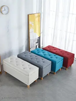 Scaun canapea material rectangular de depozitare scaun pat end scaun de stocare magazin de îmbrăcăminte camera de amenajare schimbare de pantofi scaun de origine usa