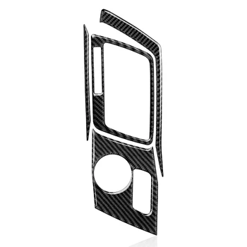 Schimbătorului de viteze Capacul Panoului de Ornamente Autocolant Kit Decal Fibra de Carbon pentru C7 2014-2019 Auto Interior,Negru