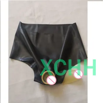 Sexy Latex Lenjerie intima boxeri Boxeri cu Prezervativ Handmade Femei Pantaloni scurți Costum Cosplay