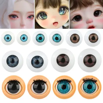 Silicon Papusa de Rulare Ochii Cu Gene DIY Ochilor de Păpușă de Simulare Active Ocular Papusa Activitate Ochii Eyechips Cu Ochi de Acoperire