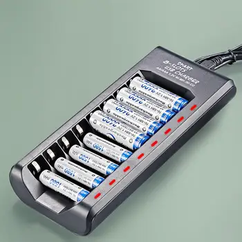 Smart 8-slot 1 2V Ni-MH AA, AAA Baterie Reîncărcabilă Încărcător USB Transporta Ușor
