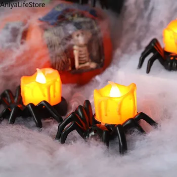 Spider Lampă de Dovleac Felinar de Halloween Atmosfera de Decor elemente de Recuzită CONDUS Electronice Lumânare Luminos Lampa Lampa de Noapte Decor
