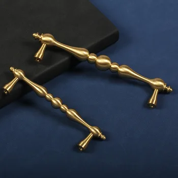Stil American Aur Cabinet Butoane Alamă Solidă Butoanele și Mânerele Dulap/Sertar Trage Garderobă/Mobila de Bucatarie Hardware