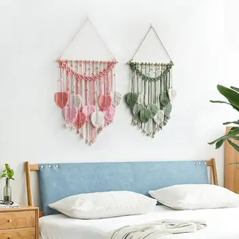 Stil Nordic Home Decor Vibrant Franjuri Frunze Tapiserie Stil Nordic Decor de Perete pentru Camera de Dormitor la locul de Muncă Pepinieră Copil Perete