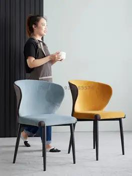 Stil Nordic acasă înapoi scaun de luat masa elegant, simplu și modern hotel restaurant de negociere scaun de machiaj lumină scaun lux scaun