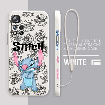 Stitch Disney Desene animate Pentru Xiaomi Redmi Nota 12 12 12R 11 11T 11 10 10 9 8 8T Pro Plus 5G Lichid Stânga Coarda Caz de Telefon