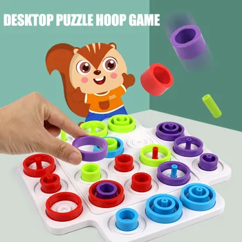 Strategia Bazată pe Tabla de Joc de Familie Inel Teaser Creier Puzzle-uri STEM Jucarii Interactive Părinte-Copil Joc de Puzzle pentru Adulți și Copii