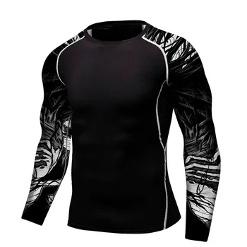 T-Shirt Respirabil Maneca Lunga Fitness Moale De Vara Tricouri Bluze Pentru Barbati Top Print Bluza Yoga Sport De Vara Tricouri Bluze