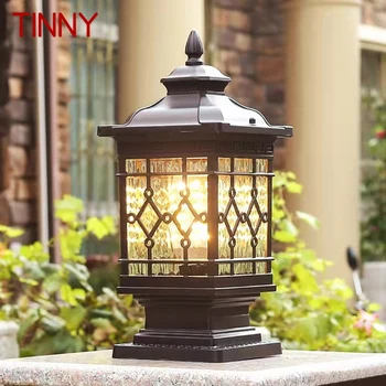TINNY în aer liber Clasice Post Lampa Simplu de energie Electrică LED Pilon de Lumina Impermeabil pentru Vila Curte Retro Peisaj de Grădină