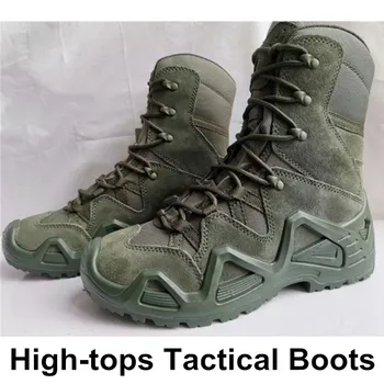 Tactic Ghete Bărbați în aer liber, Drumeții Pantofi Sport Non-alunecare rezistent la apa Low & High-top Desert de Instruire Militară Cizme de Luptă Armată Pantof