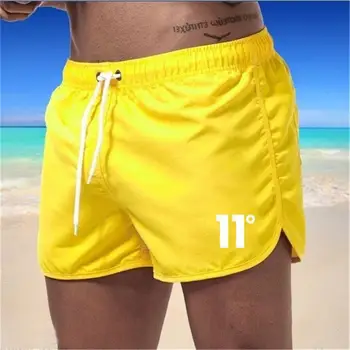 Tipărite de moda pentru bărbați multi-colorate, pantaloni de plajă cu grăsime subțire sportive de înot de trei puncte pantaloni scurți