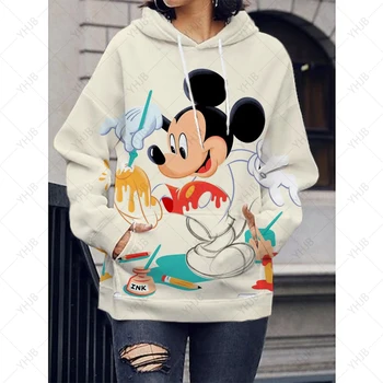 Tricou grafic ' 90 Drăguț Minunat Disney Imprimare de Moda Femei Casual de Toamnă de Primăvară de sex Feminin Pulovere de Desene animate Mickey Mouse Vacanta