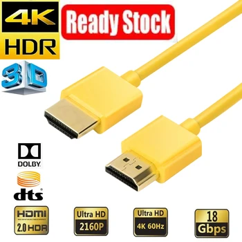 Ultra Slim Cablu HDMI 4K 36AWG Scurt HDMI 2.0 Cablu 4K 60Hz Mare Viteza cu ethernet ARC CEC pentru PS5 Xbox seria X PS4 pro HDTV