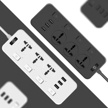 Universal NE-a UNIT UE Plug Priză Electrică Extensia prelungitor pentru Birou 3AC Puncte 3 Porturi USB prelungitor Adaptor Priza