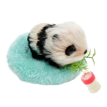 VOLOBE Silicon Panda, 5 Inch, Mini Moale Realist Panda cu Pad de Dormit Panda Accesorii pentru Copii, Băiat, Fată Ziua de nastere Cadou
