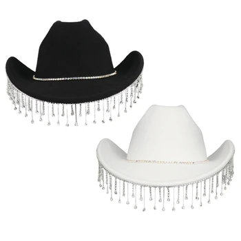 Vacanta Pălărie de Cowboy Diamant Strălucitor pentru Masculin Feminin Actor de Comedie
