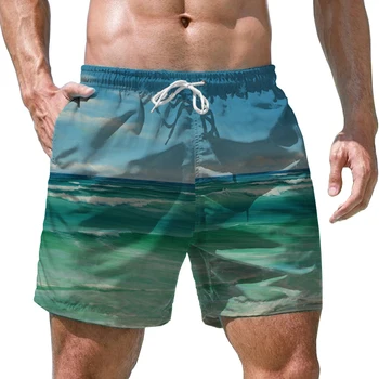 Val mare 3D Imprimate pantaloni Scurți pentru Bărbați Tendință de Moda pentru Bărbați pantaloni Scurți de Plajă Vacanță în Stil Bărbați pantaloni Scurți de Vară de Înaltă Calitate pentru bărbați Shorts pentru Bărbați