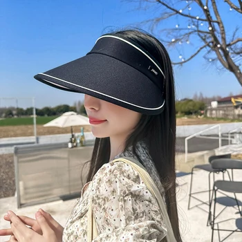 Vara Pliabil Pliabil Gol pentru Pălării în aer liber pentru Femei Anti-Uv Margine Largă Shell Pălărie Suncreen Plaja Capace Casual Vizor Capac de Golf