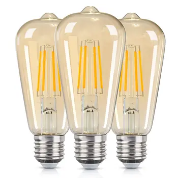 Vintage LED Becuri Edison 6W E27 Dimmabil ST64 Candelabru Antic de Aur, led Lampă de Plafon Living corp de iluminat