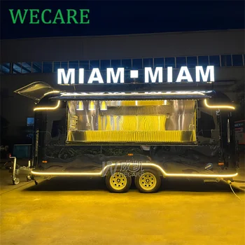 WECARE Personalizate inghetata de Cafea Trailer Carritos De Comida Mobile de Bucatarie Snack Bar Airstream Pizza Camion de Alimente pentru Vânzare în Europa