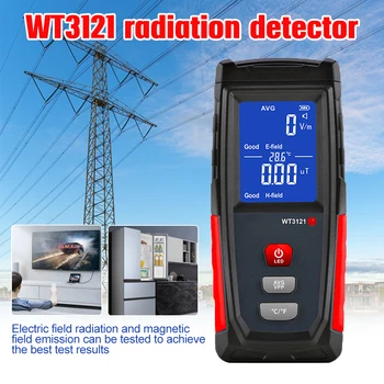 WT3121 Radiații Electromagnetice Tester Digital Portabil LCD Electric Câmp Magnetic EMF Meter Dozimetru Detector Pentru Calculator