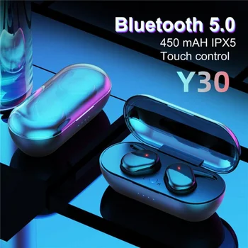 Y30 TWS Căști fără Fir Bluetooth 5.0 Căști HiFi Stereo Sunet Sport Earpods cu Microfon pentru IPhone, Android Telefon