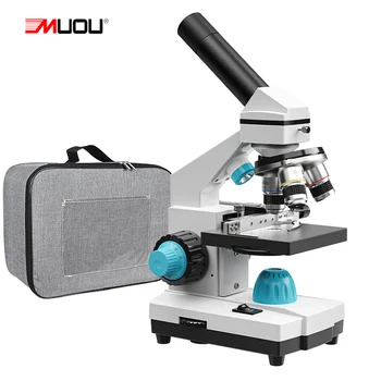 Zoom 2000x Biologice microscopio grosier Micro abjustment coaxial HD electronice ocular monocular Student Lab educație USB cu LED-uri