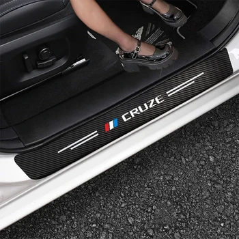 4 Buc Prag Masina Autocolante Pentru Chevrolet Cruze 2012 2017 2019 Anti Scratch Pragului De Ușă Protector Fibra De Carbon Piese Auto