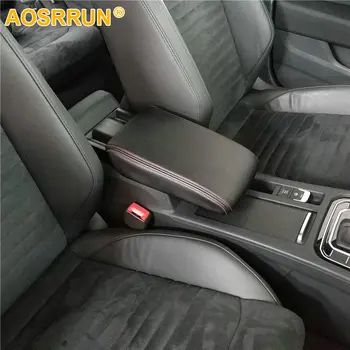 AOSRRUN PU piele Cotiera Auto Capacul Cutiei de Accesorii Auto Pentru VW Volkswagen Passat B8 Sedan Varianta Alltrack 2017 2018