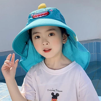 Copii Palarie de Soare de Vară pentru Copii în aer liber Gât Ureche Capac Anti UV de Protecție Plaja Capace Copii, Băiat, Fată de Călătorie Șapcă Pentru Copii